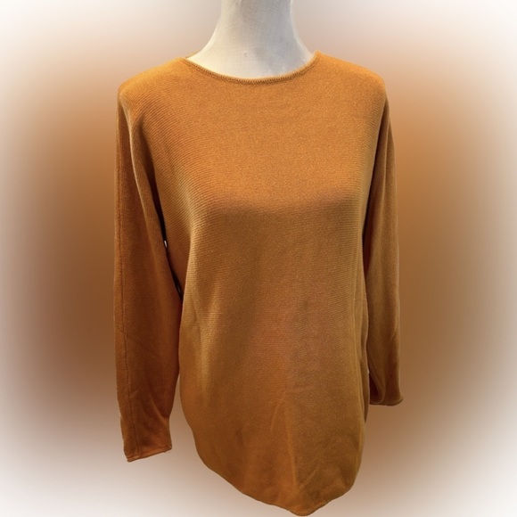 30% off ❤ Michael Kors Sweater mustard with back zipper med 0139 - Picture 1 of 7
